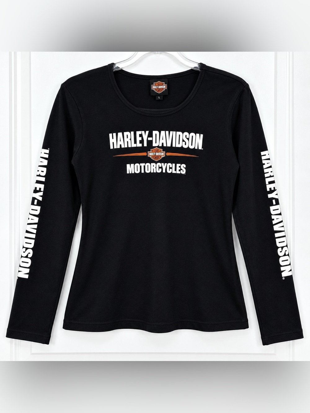 Harley-Davidson HD Women’s L Fresno CA Black Long Sleeve Graphic Shirt